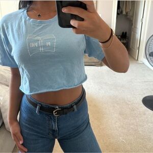 Light Blue Women's pi beta phi sorority Crop Top